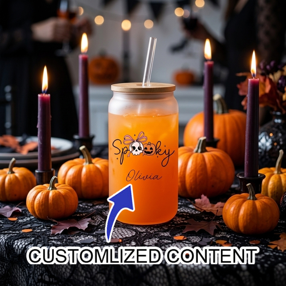 Reusable Straw - Vaso de Vidrio Personalizado con Nombre