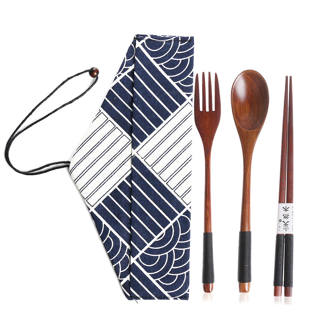 Bamboo Cutlery - Juego de cubiertos de estilo japonés,
