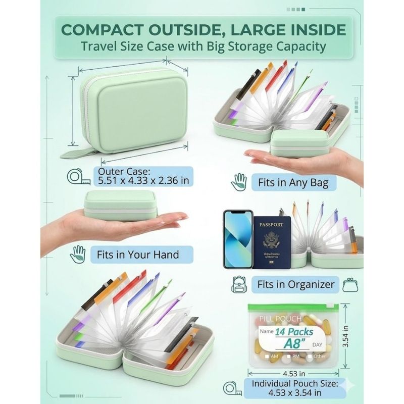 Organizador semanal de pastill - Reusable Bag reseña y precio