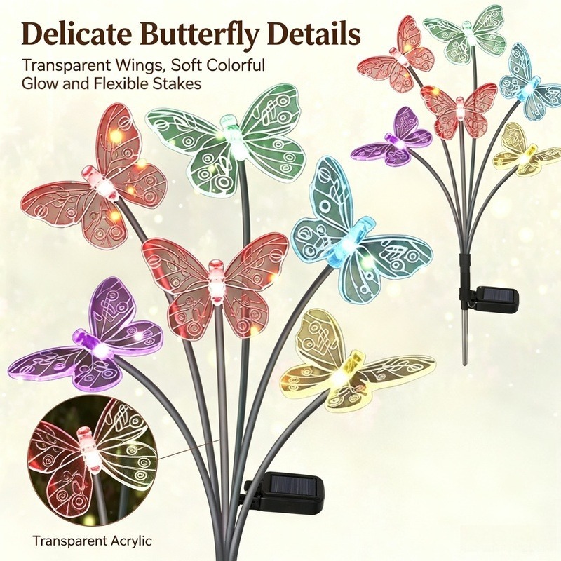 Luces de Mariposa con Energía  - Solar Garden Light reseña y precio