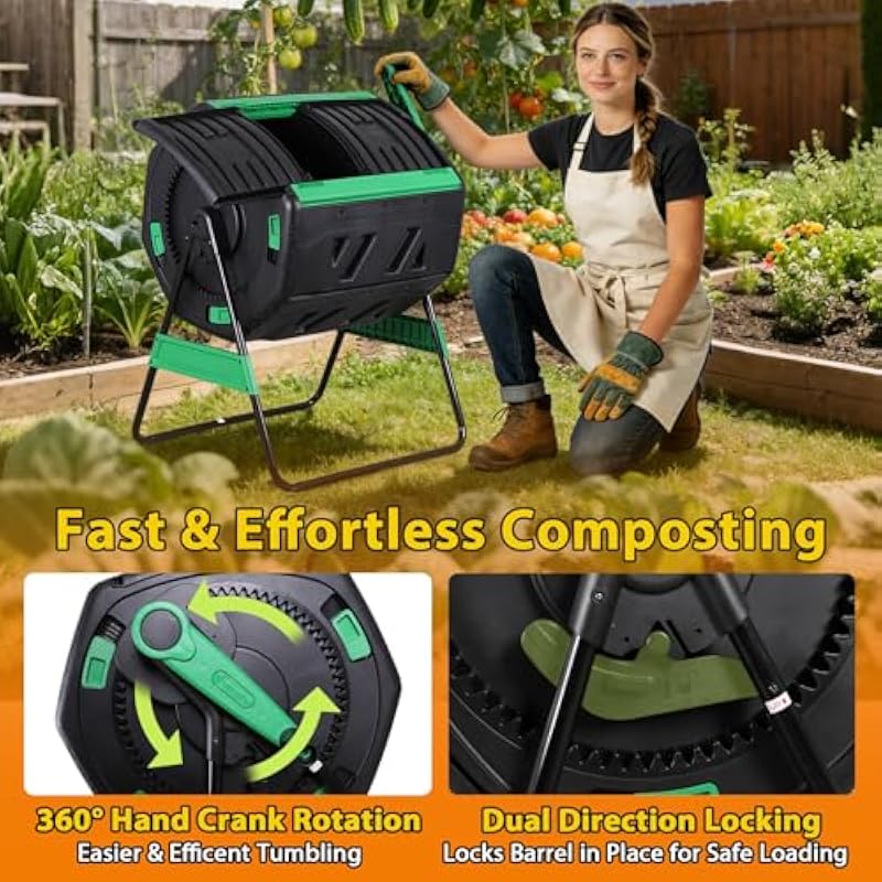 Contenedor de compost giratori - Compost Bin reseña y precio