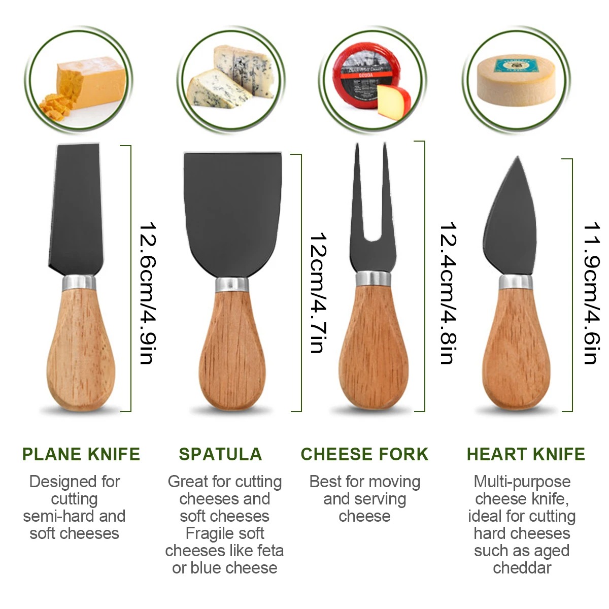 Juego de cuchillos para queso  - Bamboo Cutlery reseña y precio