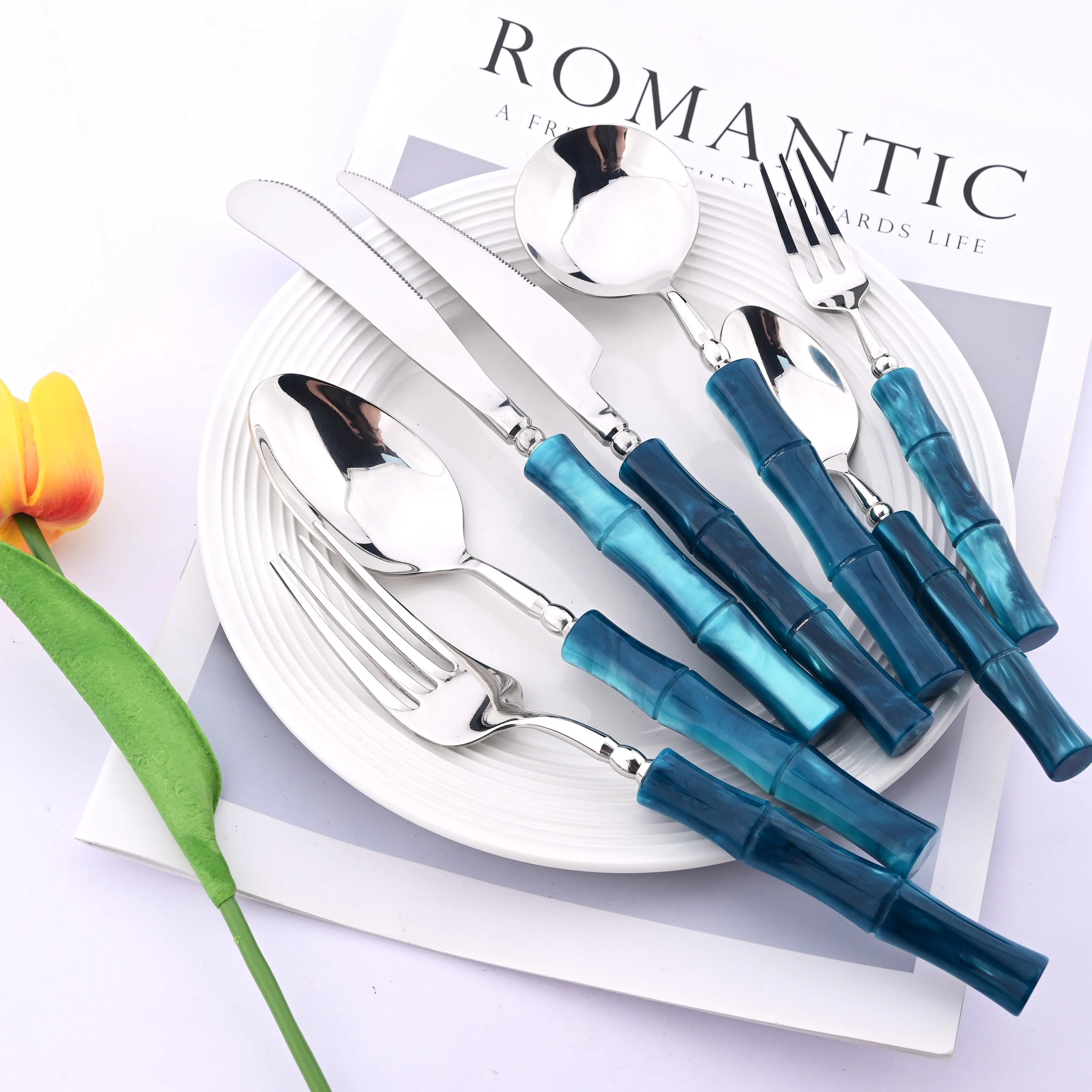 Juego de Cubiertos de Acero In - Bamboo Cutlery reseña y precio